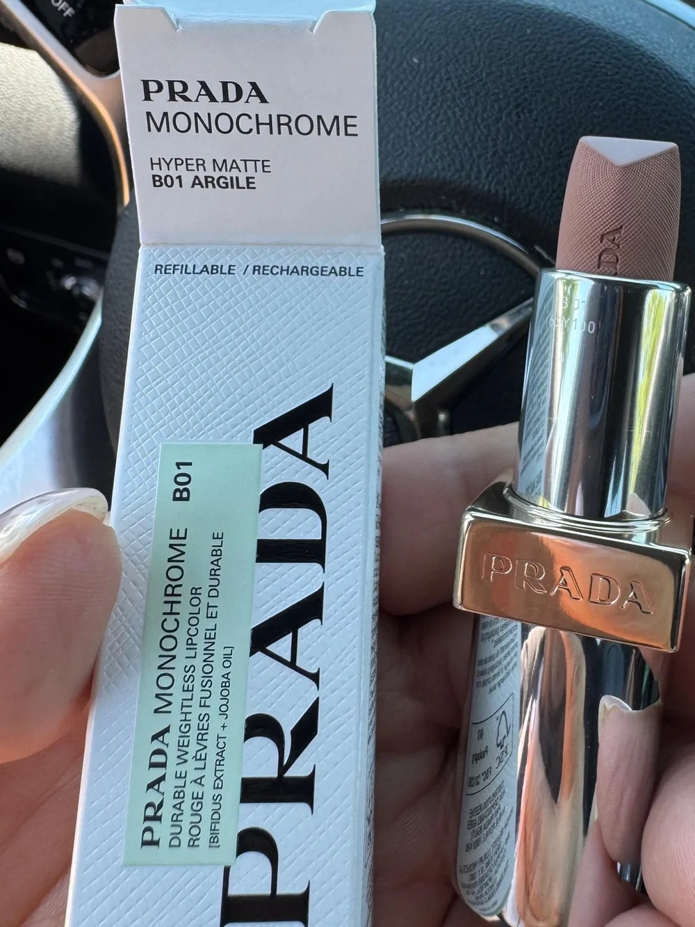 PRADA Monochrome Hyper Matte B01 Argile Nude Pink Beige FREE MINI PRADA